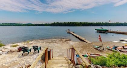 Century-Old Lakefront Victorian on a Private Island—Boats, Beach & Dog-Friendly