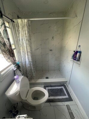 Shower, towels, soap, toilet paper - Victory Family 2-Bedroom Stay W/ Private Washroom 5-minToronto Pearson Airport! (Mississauga)
