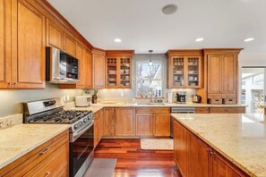 Fridge, microwave, oven, stovetop - Home on Lake Champlain with pool, hot tub, in-home gym, firepit, & lovely views (Colchester)