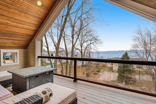 Home on Lake Champlain with pool, hot tub, in-home gym, firepit, & lovely views