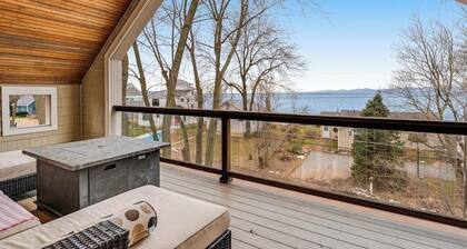 Home on Lake Champlain with pool, hot tub, in-home gym, firepit, & lovely views