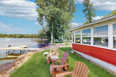Lakefront retreat with kayak, dock, Adirondack chairs, & stellar views - dogs ok