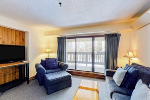 TV, DVD player, books, video library - Mountain view condo with fast WiFi plus on-site amenities (Killington)