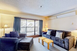 TV, DVD player, books, video library - Mountain view condo with fast WiFi plus on-site amenities (Killington)