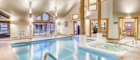 Indoor pool, a heated pool