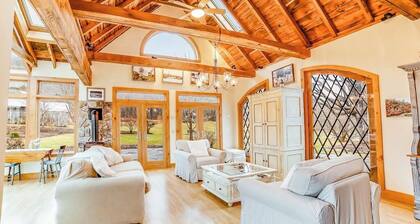 Beautiful, rustic home w/ on-site playground, deck, patio, grill, and fireplace