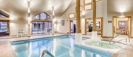 Indoor pool, a heated pool