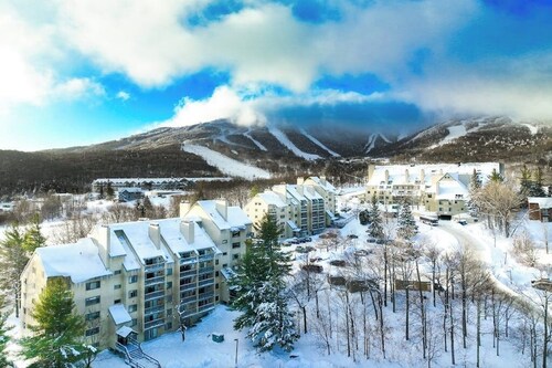 Cozy condo, electric fireplace, walk-to-lifts, balcony, views, wif