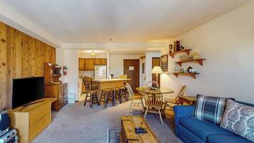 TV, fireplace, DVD player