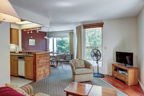 TV, DVD player, table football, ping pong