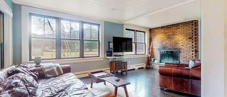 TV, DVD player, books