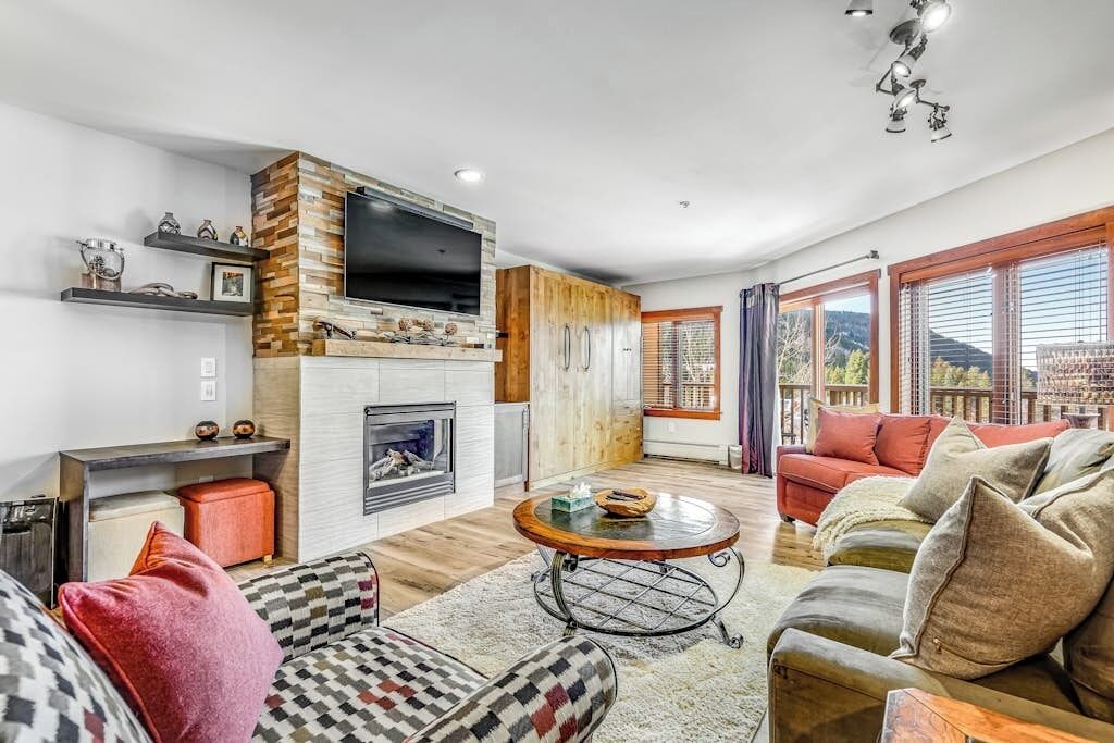 TV, fireplace, DVD player, foosball
