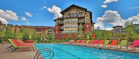A heated pool