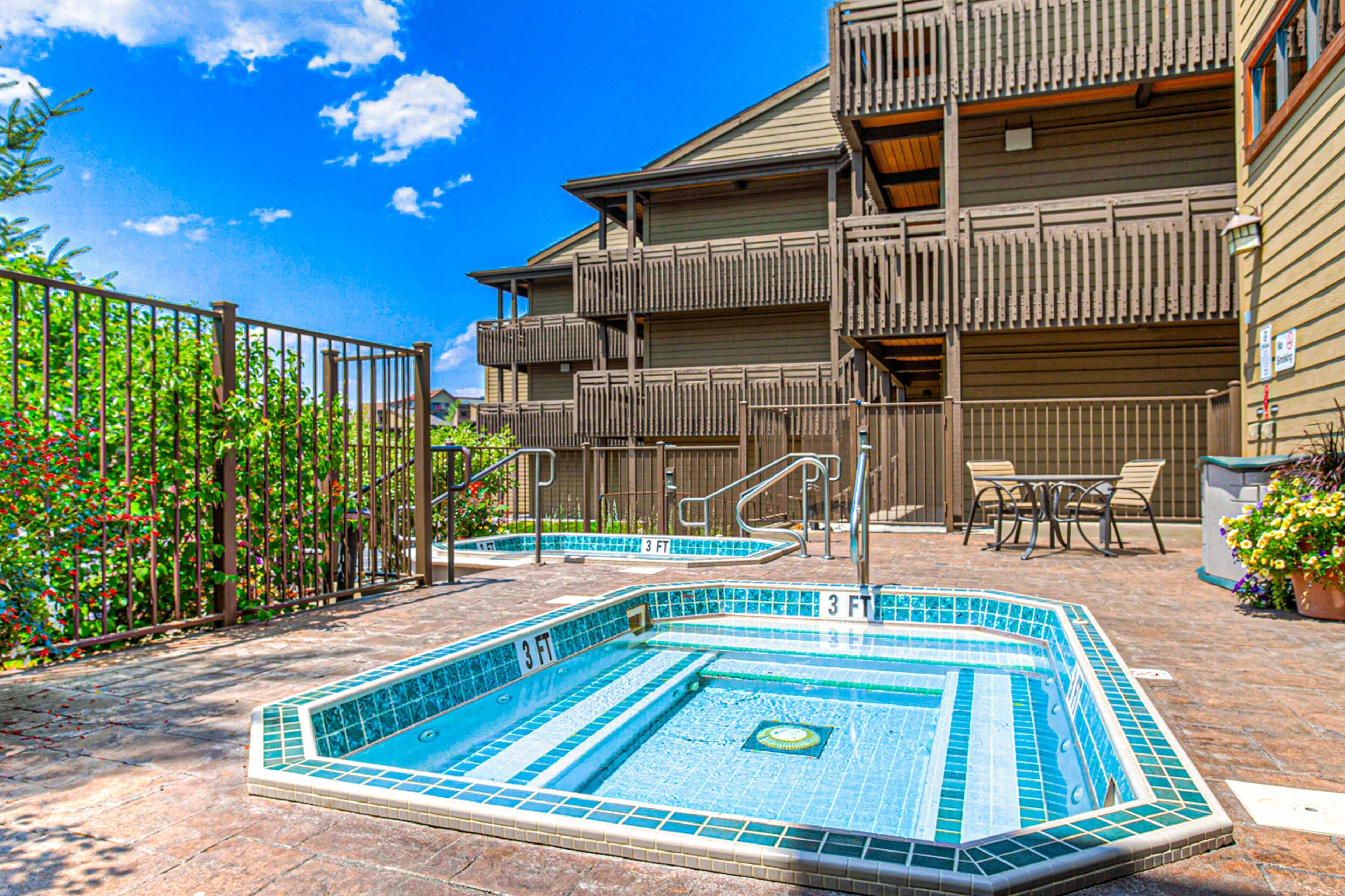 A heated pool