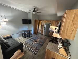 Living area - Modern Country Cottage is a 2-bedroom bungalow in peaceful Loon Lake WA. (Loon Lake)