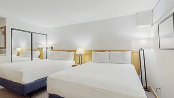 Iron/ironing board, travel crib, free WiFi, bed sheets