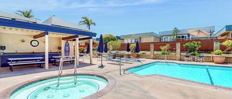 A heated pool