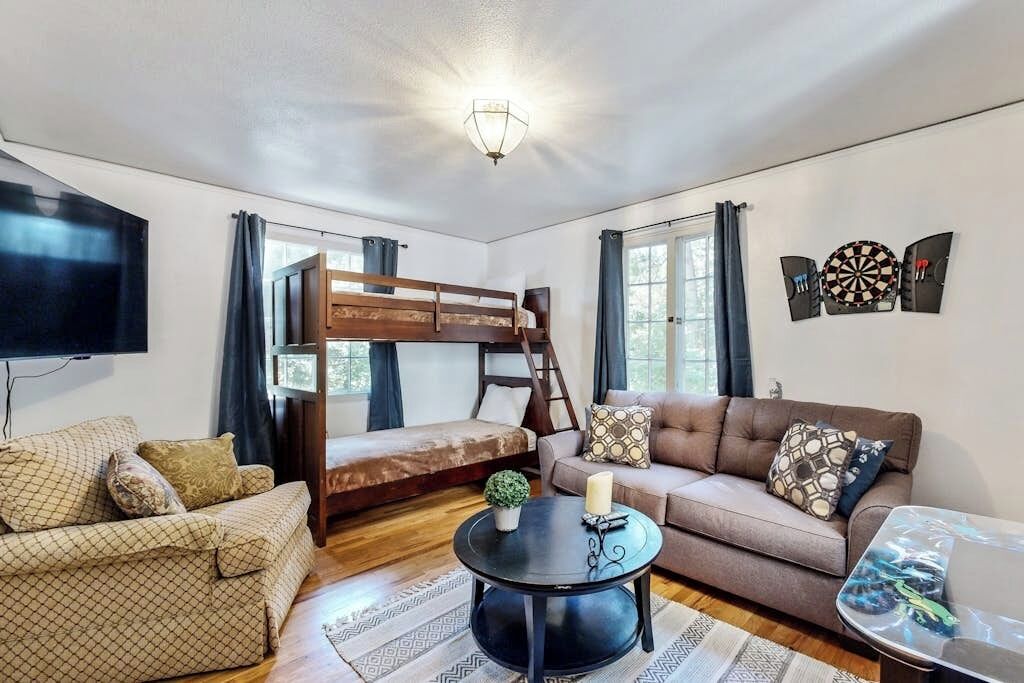 TV, fireplace, DVD player
