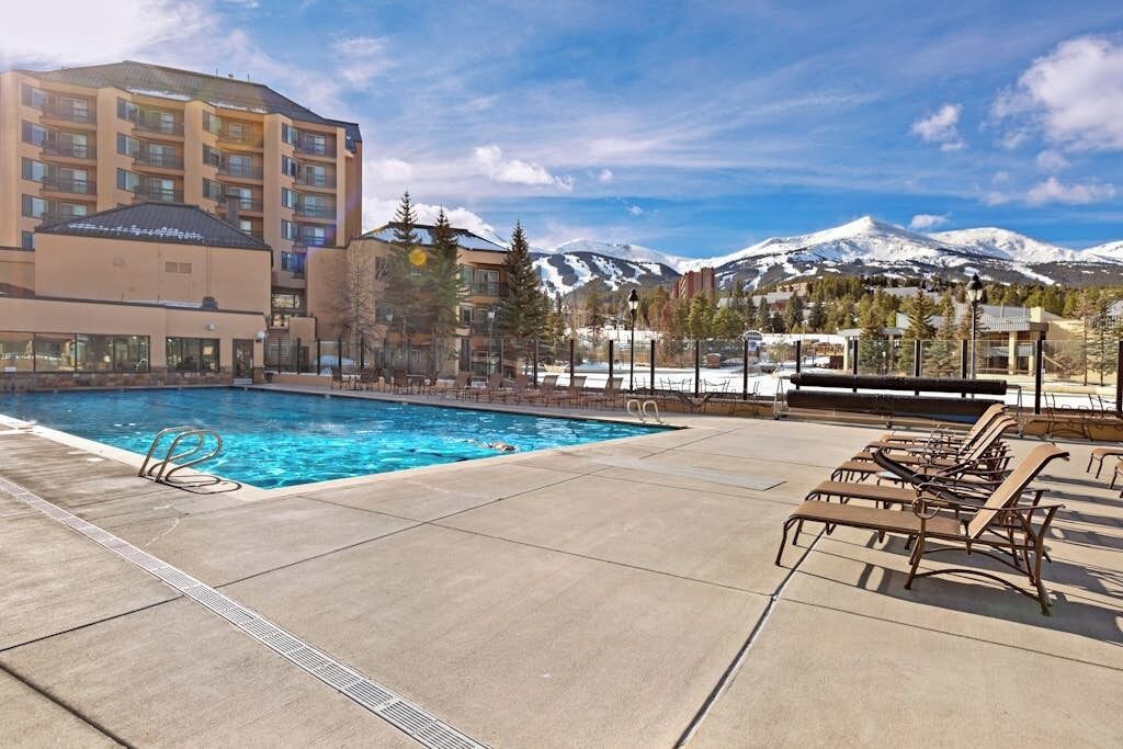 A heated pool