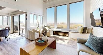 Beachfront home with heated pool, hot tub, sports courts, amazing views, & WFH