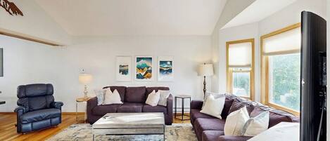 TV, fireplace, DVD player