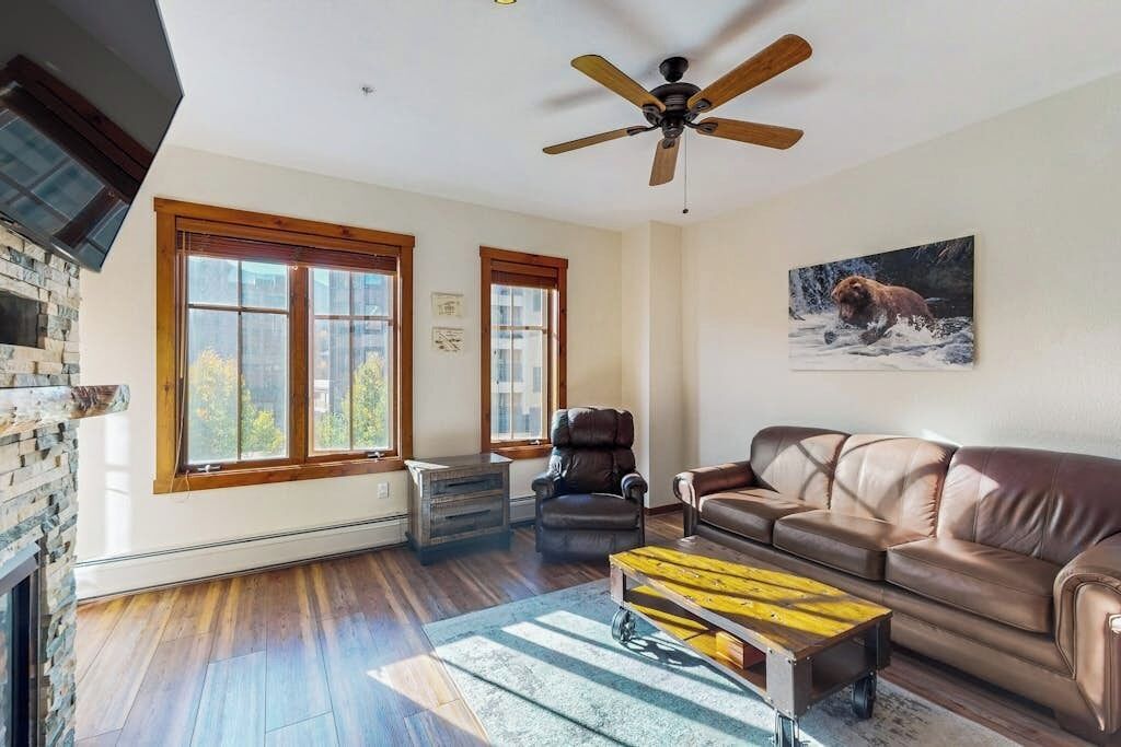 TV, fireplace, DVD player