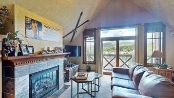TV, fireplace, DVD player