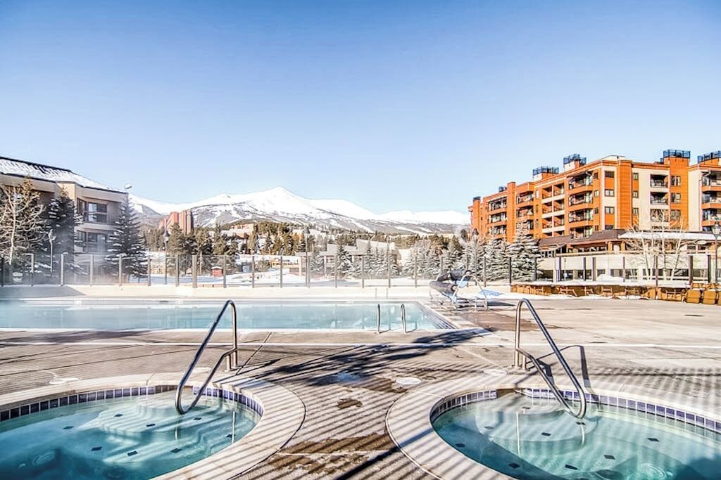 A heated pool