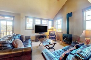 Fernseher, Kamin, DVD-Player, Computerbildschirme