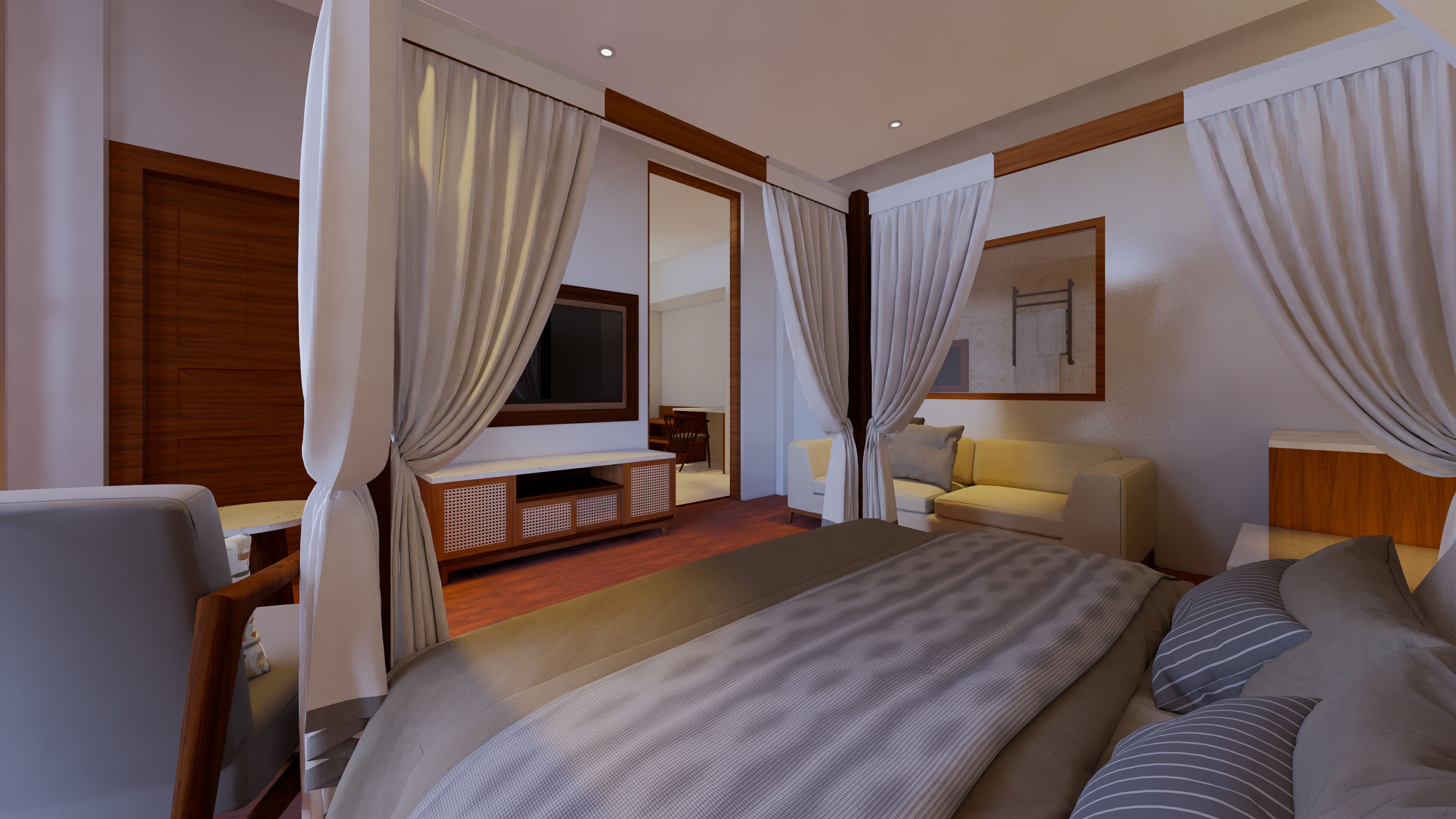 In-room safe, desk, laptop workspace, iron/ironing board