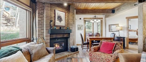TV, fireplace, DVD player