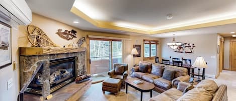 TV, fireplace, DVD player