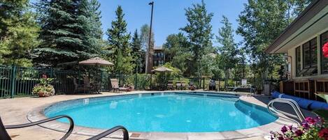 A heated pool