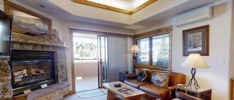 TV, fireplace, DVD player