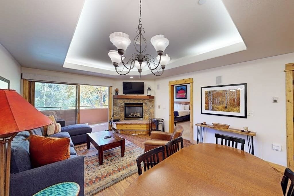 TV, fireplace, DVD player