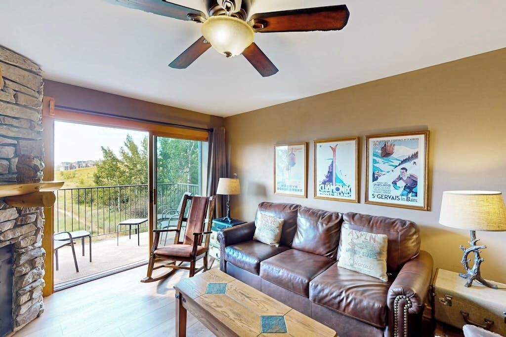 TV, fireplace, DVD player, video library