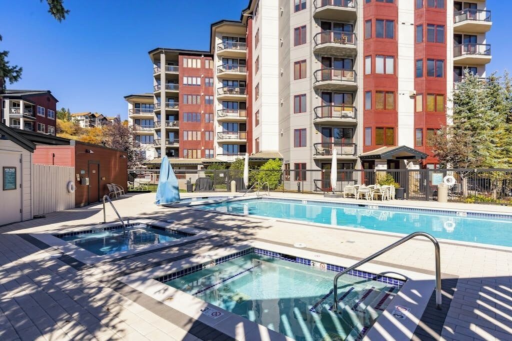 A heated pool