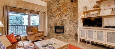 TV, fireplace, DVD player
