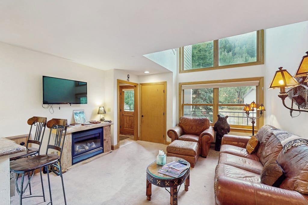 TV, fireplace, DVD player