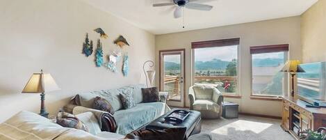 TV, fireplace, DVD player