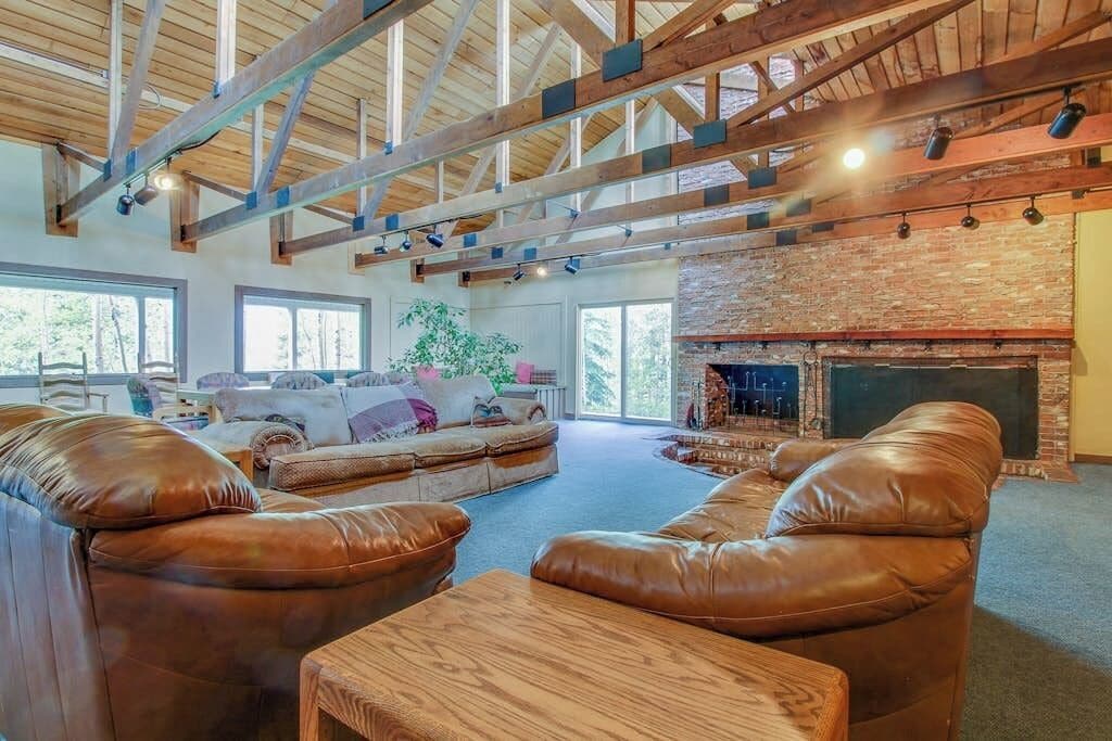 TV, fireplace, DVD player, books