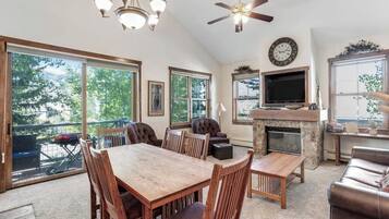 TV, fireplace, DVD player