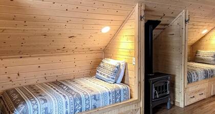 Sun-filled mountain studio with deck, fireplace, & views- near skiing & trails