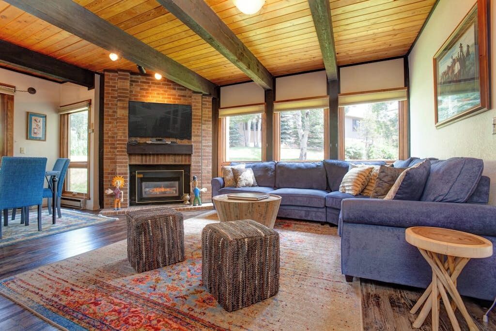 TV, fireplace, DVD player
