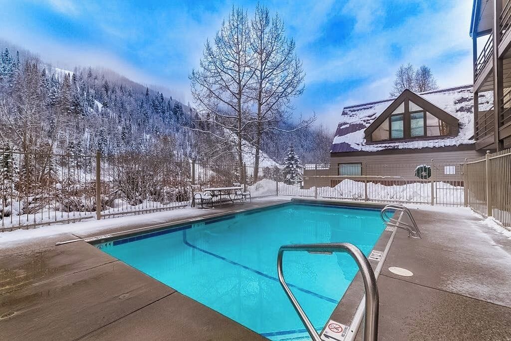A heated pool