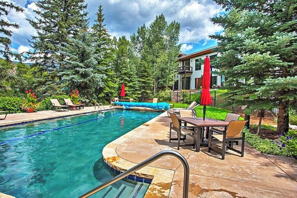 A heated pool