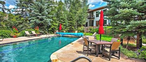 A heated pool