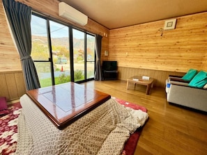 Basic Apartment, Mountain View | Living area - Vacation rental Hakobune (Yufu)