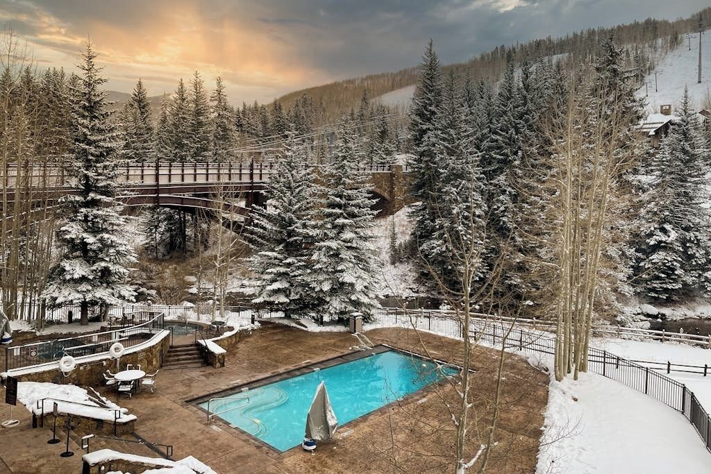 A heated pool