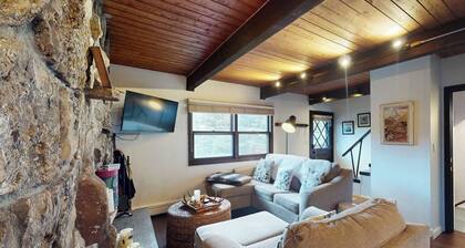 Remodeled, mountain view townhome with patio, fireplace & great location